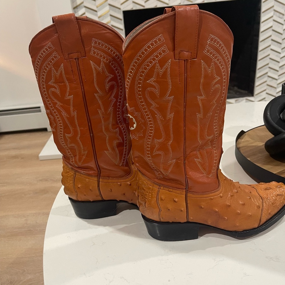 Orange Western Cowboy Boots